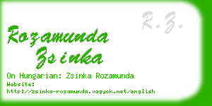 rozamunda zsinka business card